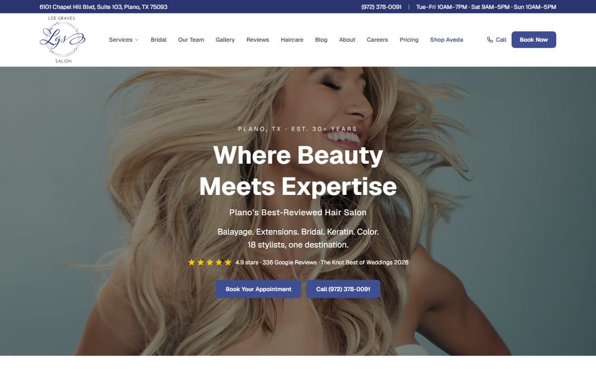 Lee Graves Salon homepage