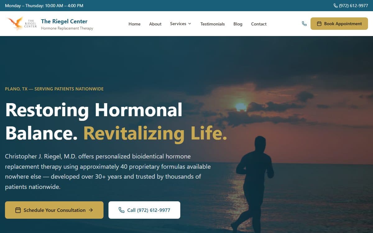 The Riegel Center homepage